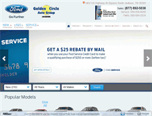 Tablet Screenshot of goldencircleford.com